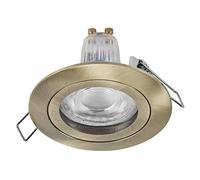 Osram Spot Set Spot LED encastrable GU10 4,5W laiton patiné Click, 2700K blanc chaud, aluminium, fixation par clic, lot de 3