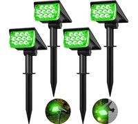 Spot solaire d'extérieur, avec 20 LED vertes, étanche IP65, 2 modes d'éclairage, idéal pour l'entrée de jardin, lot de 4