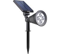 Spot Solaire Extérieur LUMISKY, 4 LEDs Blanches, 200 Lm, Tête Pivotante 90°, Étanche