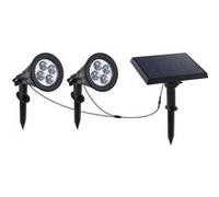 Spot solaire LED LUMI JARDIN Family Spiky 3 W froid PVC Blanc Blanc G