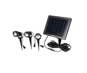 Spot solaire par 3, 3 x 100 lumens