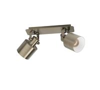 Spot SOUTHERY E27 2X40W en acier or crème brossé et branc 470x110x210mm