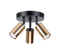 Sollux Lighting Winx plafonnier 3x10 W noir-doré SL.1385