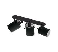 Spot VILLABATE E27 3X10W en acier noir 575x90mm