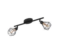 Spot ZAPATA 1 G9 2X3W en acier noir 360x65mm