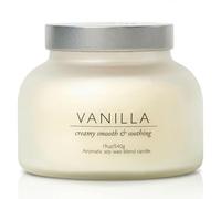 Spotless Leopard Vanilla Candle with a Crackling Wooden Wick in Large 19 oz / 4" x 5" White Glass Jar in a Presentation Gift Box and Protective Shipping Box
