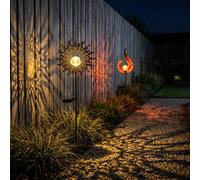 Spots à Encastrer Lampe Solaire Extérieur Pointe Jardin Soleil Flamme Glas Boule
