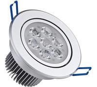 Spots de plafond à LED, lumière de panneau rotative simplicité restaurant anti-buée projecteur d'hôtel 5W trou ouvert 8.5CM plafonnier de projecteur (couleur : lumière blanche 6000k, taille : 3w) (cou