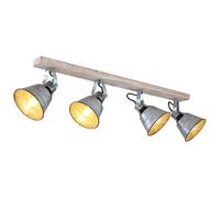 Spots de plafond salon couleur zinc VINTAGE éclairage spot lampe réglable Globo 15366Z-4