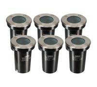 Spots encastrables X6 - Extérieur - Couvercle inox - Pour Ampoule LED GU10 - Etanche IP67 - Spot terrasse - Éclairage jardin