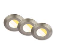 Spots encastrés LED 3x4,9W IP44 à intensité variable et couleurs variables pour