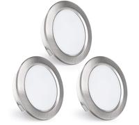 Spots LED Encastrables 230V 2700K Spots de Plafond 55-60mm 3PCS Nickel