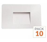 Spots LED encastrables, 3W, 220V, angle de diffusion 120°, couleur blanche, indice de protection IP44, pour escaliers - Pack de 10 - Lumière blanche chaude, température de couleur 2300K - 3500K