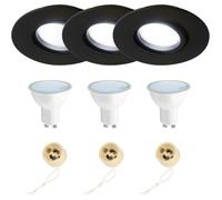 Spots LED encastrables - EDO SOLUTIONS - EDO777861-5W6500K-801038-3pak - 5,5W - 6500K - IP44