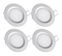 Spots LED encastrables - Unbrand - Pack de 4 pièces - 12V - 3W - 6400K blanc froid - Trou 58-65mm