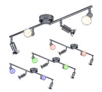 Spots muraux salon spots de plafond lampe de télécommande dimmable dans un ensemble comprenant des lampes LED RGB
