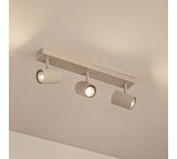 Spots pour plafond Lindby Kardis, beige, à 3 lampes, métal, GU10 Kardis Lindby, dimmable, beige, Couloir, Aluminium, Moderne, Spot