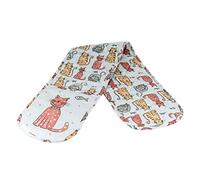 SPOTTED DOG GIFT COMPANY Gant de Four Double au Mignon Chat Imprimé, Résistant à la Chaleur Manique Cuisine avec Boucle Suspendue, 100% Coton, Idées Cadeau pour Amoureux des Chats 18x87cm