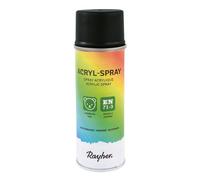 Rayher 34145576 Spray peinture acrylique, noir, mat, 200ml, base aqueuse, surfaces multiples, décoration et rénovation d’objets