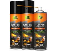 Spray d'allumage pour barbecue - 3 x 500 ml - Allumage en quelques secondes - Tubes en laiton inclus - Pour barbecue et cheminée