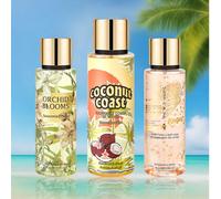 Spray de parfum 250ml, avec diverses fragrances telles que la noix de coco, le jasmin et la rose. Naturellement rafraîchissant et durable, c'est un désodorisant portable. Convient pour une utilisation
