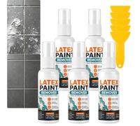 Spray décapant pour peinture latex avec grattoir,pour peinture sèche (5Pcs) | Le kit avec grattoir aide à décoller la peinture latex sèche des murs, sols, bois, verre, carrelage, métal et plastique