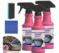 Spray dégraissant à action rapide for barbecue, nettoyant for barbecue extérieur, nettoyant tout usage for aliments brûlés, graisse, résidus de fumée et taches tenaces(3 pcs)