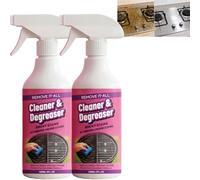 Spray dégraissant de cuisine robuste tout usage - nettoyant pour taches d'huile multi-surfaces | nettoyant en mousse puissant pour les aliments brûlés, la graisse et le barbecue, (2PCS)