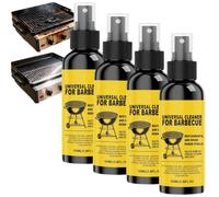 Spray dégraissant pour gril robuste à action rapide, nettoyant pour gril pour gri/l extérieur, spray nettoyant pour gr/il et grille, nettoyant pour four et g/ril dégraissant robuste pour grill (4pcs)