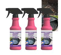 Spray dégraissant puissant à action rapide pour grils, agent nettoyant multi-usages à base d'huile épaisse pour grils de barbecue, nettoyant pour gr/ils extérieurs, nettoyant pour fumoir. (3PCS)