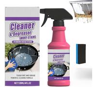 Spray dégraissant puissant pour barbecue et four, nettoyant efficace contre graisse et suie, adapté poêle et gril, contenance,120ml/4fl.oz (Éponge)