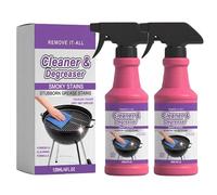Spray Dégraissant Ultra-efficaces Barbecue Action Rapide, 2X120ML Nettoyant Dégraissant BBQ, Nettoyant Dégraissants Four Barbecue, Spray Nettoyants Dégraissants BBQ Grillades Éliminant Taches D'huile