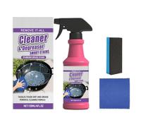 Spray Nettoyant pour Barbecue | Puissant Dégraissant 120ml avec Chiffon Éponge,Dégraissant Haute Performance - pour Grille Barbecue Extérieur Four de Cuisson Fumoir Électrique Casserole Marmite Hotte