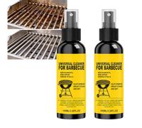 Spray Nettoyant pour Barbecue Robuste, Dégraissant Puissant pour Grilles et Brochettes, Nettoyant Universel pour Barbecue Extérieur, Élimine les Graisses et Résidus Alimentaires Tenaces (2pcs)