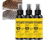 Spray Nettoyant pour Barbecue Robuste, Dégraissant Puissant pour Grilles et Brochettes, Nettoyant Universel pour Barbecue Extérieur, Élimine les Graisses et Résidus Alimentaires Tenaces (3pcs)
