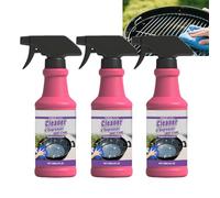 Spray nettoyant pour grilles de barbecue d'extérieur, dégraissant puissant à action rapide, nettoyant et dégraissant pour grilles et supports de cuisson de barbecue, plaques en fer brûlé. (3PCS)