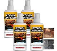 Spray nettoyant puissant pour four, dégraissant de cuisine pour usage domestique et professionnel, spray dégraissant puissant à action rapide pour grils, élimine les graisses brûlées (4pcs)