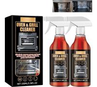Spray nettoyant puissant pour four et grill, élimine sans effort la graisse et les résidus alimentaires,Oven and grill cleaner spray,Nettoyant multi-usages pour four, barbecue, grills et grills (2PCS)