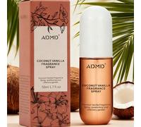 Spray parfumé 50 ml, désodorisant d'intérieur et d'extérieur, parfum d'été longue durée aux notes sucrées de vanille, noix de coco et rose. Format portable, spray désodorisant à la mode idéal pour les