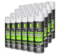 Spraytive Lot de 24 sprays de craie blanche en spray de 500 ml - Peinture à la craie lumineuse lavable pour extérieur, marquage de sol, spray de marquage temporaire pour asphalte, herbe, béton