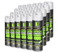 Spraytive Lot de 24 sprays de craie jaune fluo de 500 ml | Lavable, soluble dans l'eau, peinture à la craie lumineuse pour marquer le sol sur la pelouse, l'asphalte