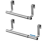 Spread | Porte-serviettes de porte, barre télescopique | Acier inoxydable brossé | Solide, extensible, à accrocher | 25-40 x 8 x 9 cm