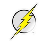 Spreadshirt DC Comics Ligue De Justice D'Amérique Flash Logo Wally West Autocollant Sticker, 10 x 10 cm, brillant transparent