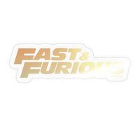 Spreadshirt Fast and Furious Classique Logo Autocollant Sticker, 10 x 10 cm, brillant transparent
