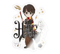 Spreadshirt Harry Potter Chibi Hedwige Nimbus Quidditch Gryffondor Gryffindor Autocollant Sticker, 10 x 10 cm, brillant transparent