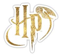 Spreadshirt Harry Potter Logo Le Vif d'Or Cadeau Magique Autocollant Sticker, 10 x 10 cm, blanc mat