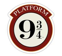 Spreadshirt Harry Potter Voie 9 3/4 Train Rouge/Hogwarts Express Autocollant Sticker, 10 x 10 cm, blanc mat