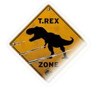 Spreadshirt Jurassic World T-Rex Zone Autocollant Sticker, 10 x 10 cm, brillant transparent