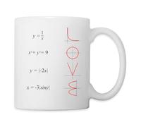 Spreadshirt Maths Amour G raphiques Mathématiques Humour Geek Mug Blanc
