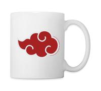 Spreadshirt Naruto Shippuden Symbole Du Nuage D'Akatsuki Anime Manga Mug Blanc, taille unique, blanc